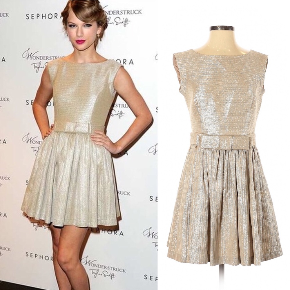 Anthropologie by Contrarian NY Gold Cocktail Dress